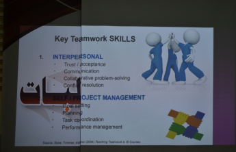 دورة (تنمية مهارات التعامل مع فريق العمل ) بكلية العلوم والدراسات الإنسانية بالأفلاج ( شطر الطالبات )