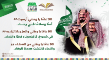 أقسم الطالبات fكليات الأفلاج تحتفل باليوم الوطني الـ90 للمملكة العربية السعودية